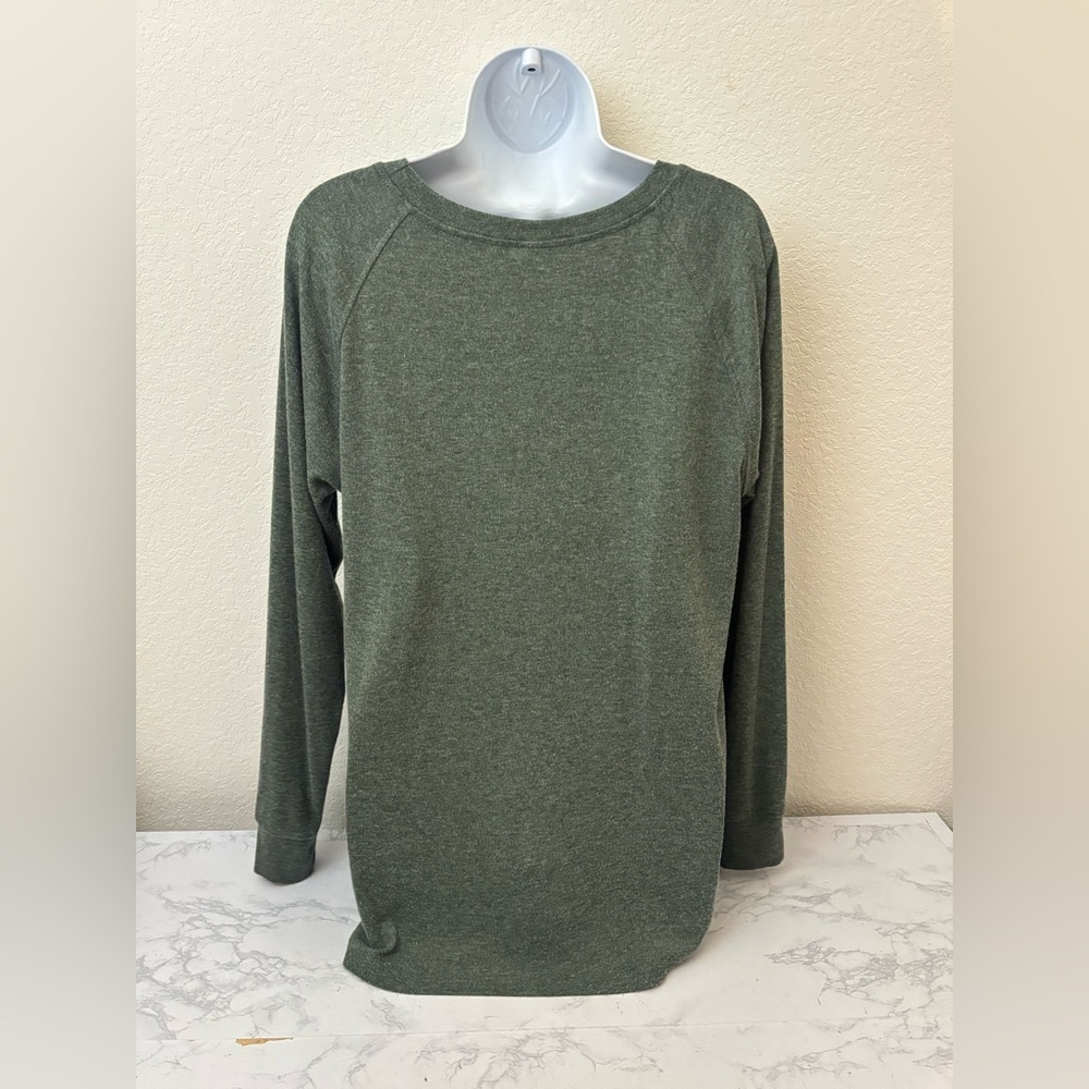 Kuotai Sweater Womens Size M Pullover Long Sleeve Green Pockets Thin Knit - Picture 4 of 6